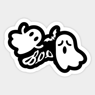 Airy White Halloween Ghosts Sticker